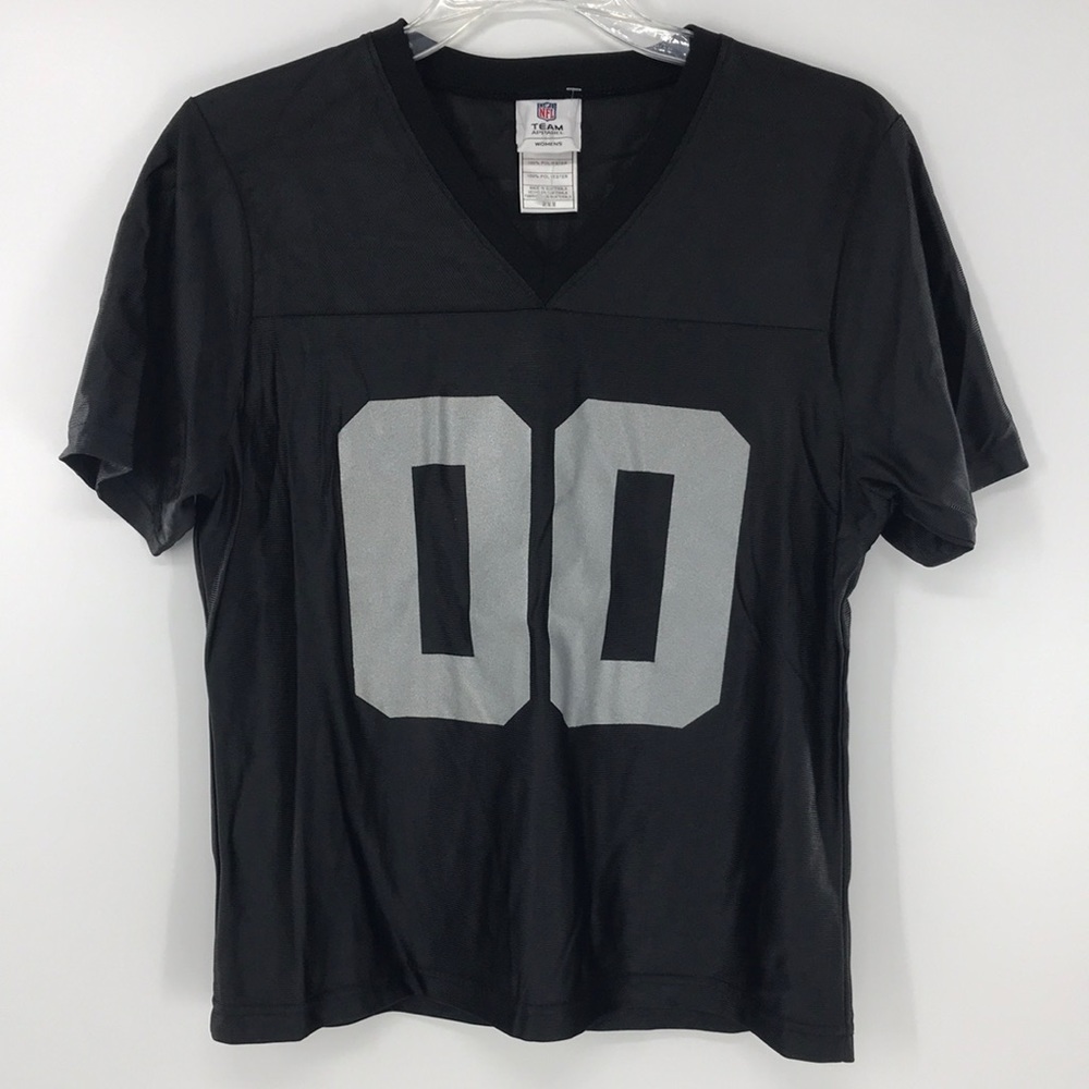 NEW Raiders Women’s NFL Team Apparel Jersey Black/Silver OO Shirt Size Medium